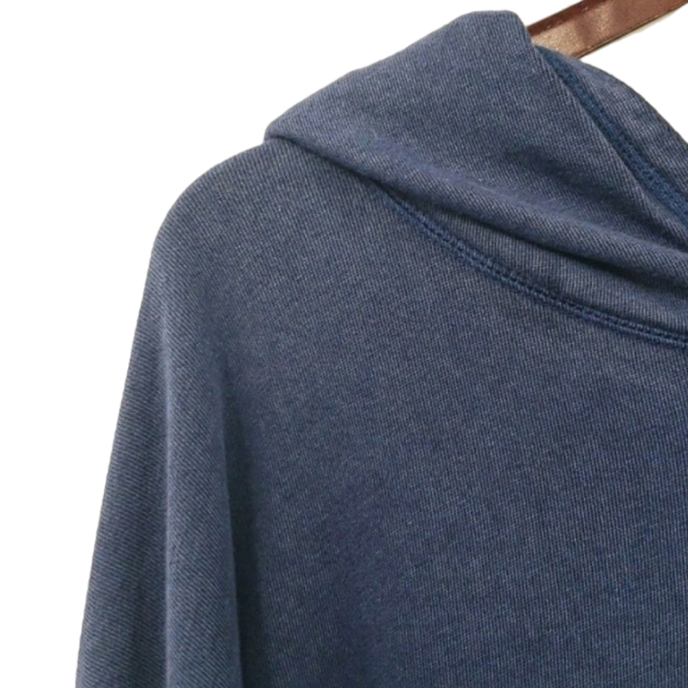 J. Crew Ultra Soft Navy Blue Oversized Cotton Hoodie - Picture 4 of 10